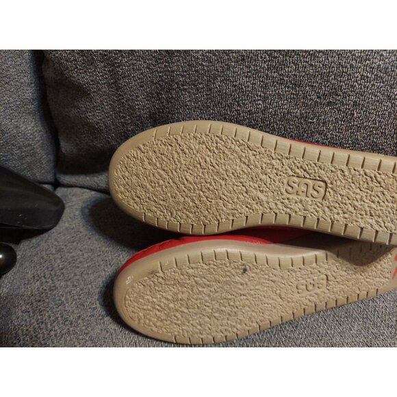 SAS Bounce Red Leather Lace Up Moccasins Genuine Shoes Womens Size 9.5 Comfort - Picture 10 of 10